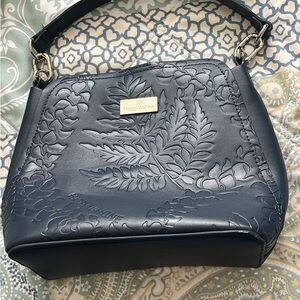 Blue Embossed Women's Bag